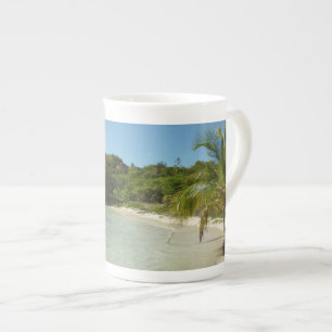 Caneca De Porcelana Paisagem tropical bonita de antiguan Beach
