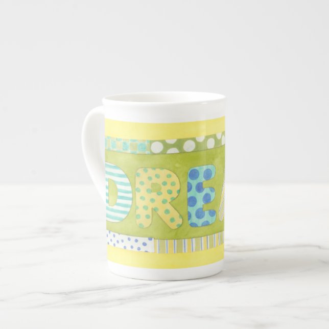 Caneca De Porcelana Palavras inspiradoras de Megan Meagher | Sonho (Frente Esquerda)