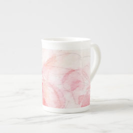 Caneca De Porcelana Pálido Rosa Floral Bone China Mug