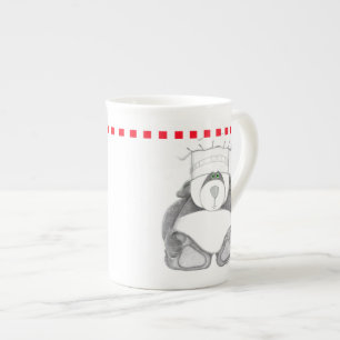 Caneca De Porcelana Panda Bear Bone China