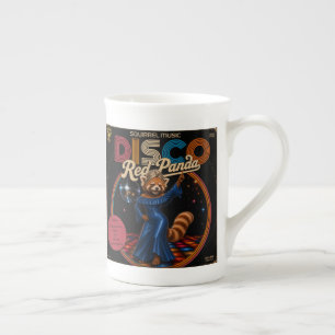 Caneca De Porcelana Panda Vermelho Disco