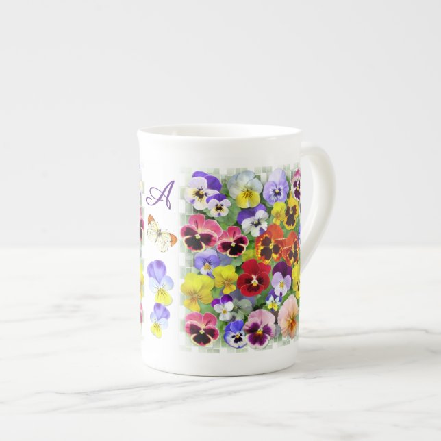 Caneca De Porcelana Pansias Bonito Personalizadas Ossadas China M (Frente Esquerda)