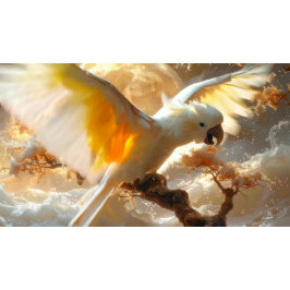 Caneca De Porcelana Papagaio Cacatua Fantasia Sonho