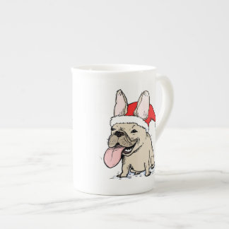 Caneca De Porcelana Papais noeis de Bulldog Franceses | Feriado de Cão