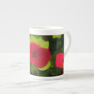 Caneca De Porcelana Papas Pintados   Floral Artefato