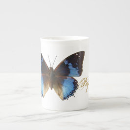 Caneca De Porcelana Papillon bleu