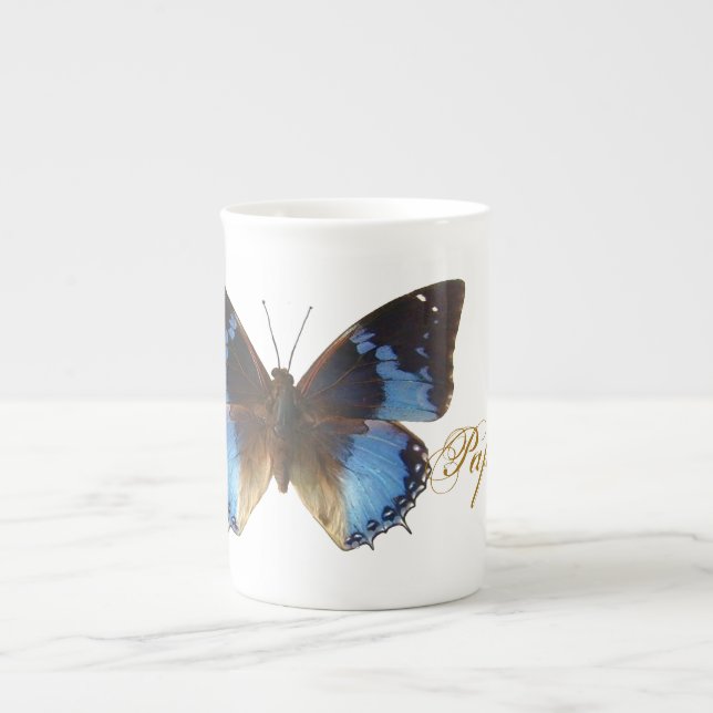 Caneca De Porcelana Papillon bleu (Frente)
