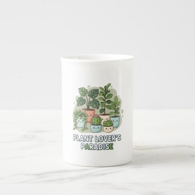 Caneca De Porcelana Paraíso de Plant Lover (Frente)