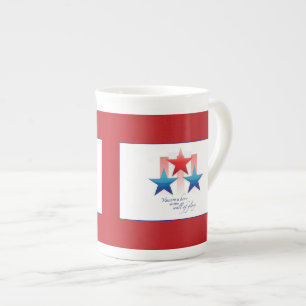 Caneca De Porcelana Parede patriótica do herói da glória, obrigado