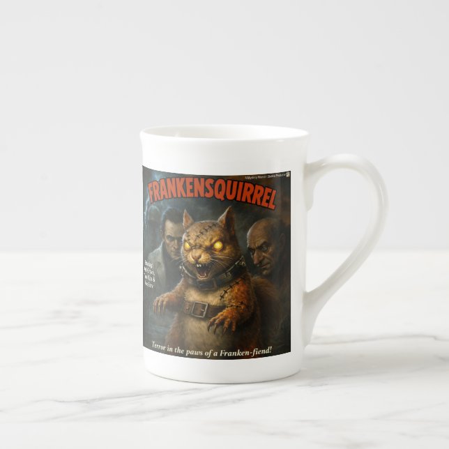 Caneca De Porcelana Paródia Clássica de Filme do Frankensquirrel (Direita)