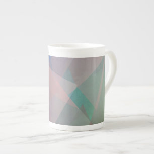 Caneca De Porcelana Partículas voadoras de abstrato   Formas geométric