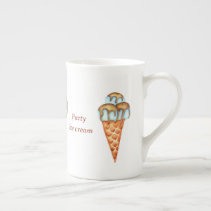 Caneca De Porcelana Partido do Sorvete Minimalista