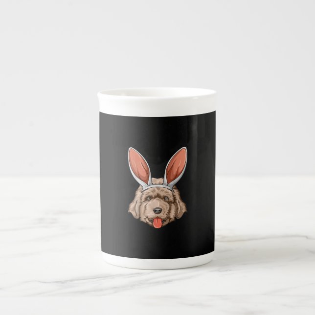 Caneca De Porcelana Páscoa da Terra Nova | presente de cão para orelha (Frente)