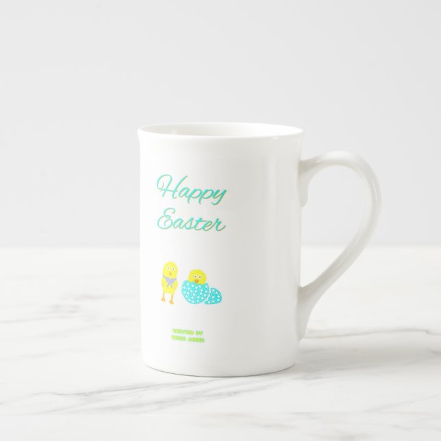 Caneca De Porcelana Páscoa Hatchlings Bone China Mug (Direita)
