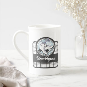 Caneca De Porcelana Patinação no Gelo Moderna Fofa Personalizada em Ta
