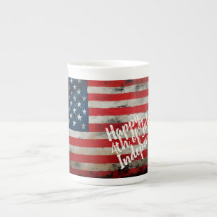 Caneca De Porcelana Patriótico 4º Dia da Independência de julho