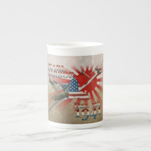 Caneca De Porcelana Pearl Habor 7 de dezembro de 1941 - Bone China Mug