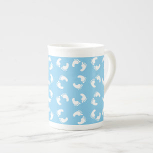 Caneca De Porcelana Pegadas de Bebês, Pé de Bebês, Passos de Rodada, A