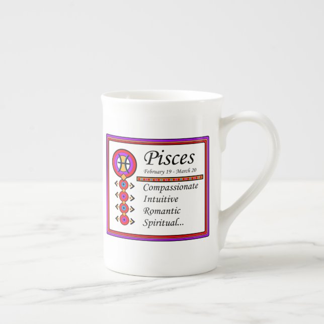 Caneca De Porcelana Peixes Personalidade Traça Osso China Tumg (Direita)