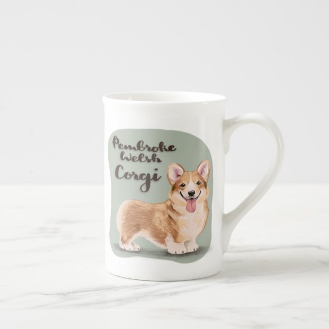Caneca De Porcelana Pembroke Welsh Corgi (Direita)