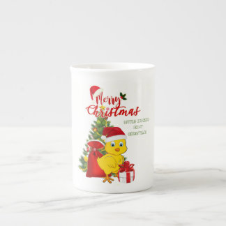 Caneca De Porcelana Pequeno Bebê Chicken Natal