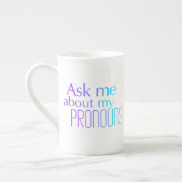 Caneca De Porcelana Pergunte-Me Sobre As Minhas Pronounes