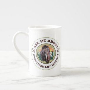 Caneca De Porcelana Pergunte-me sobre Biologia Evolutiva Mamute Lanudo