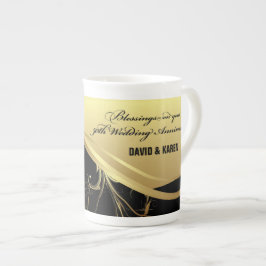 Caneca De Porcelana Personalize, 50º Aniversário de Casamento Religios