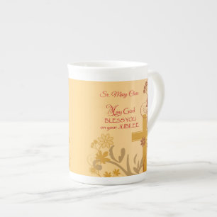 Caneca De Porcelana Personalize, Jubileu Aniversário, Nun Cross, Swir