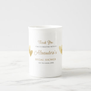 Caneca De Porcelana Personalize Obrigado pelo Chá de Noiva