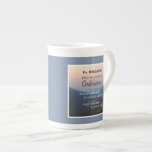 Caneca De Porcelana Personalize os 40.º Parabéns de Ordenação de A