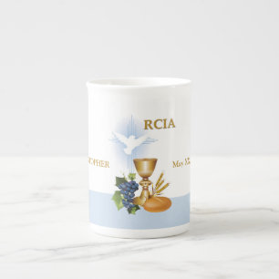 Caneca De Porcelana Personalize, sacramento do católico de RCIA