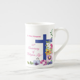 Caneca De Porcelana Personalize, vida religiosa da 50th freira do