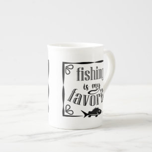 Caneca De Porcelana Pesca é minha citação favorita