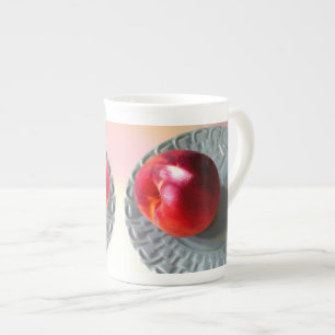 Caneca De Porcelana Pêssego fresco à luz do sol