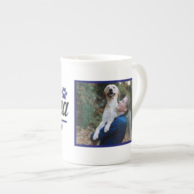 Caneca De Porcelana Pet Fotografia Personalizada Da Mãe De Pele (Frente Esquerda)