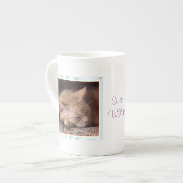 Caneca De Porcelana PET LOVE Bone China Mug + Texto / Arco-íris (Frente Esquerda)