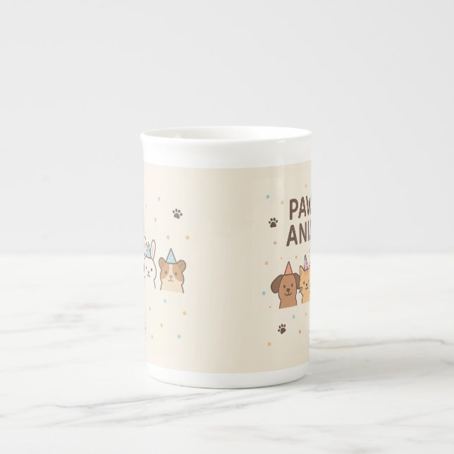 Caneca De Porcelana Pet Pet de Pata de Pata de Pata (Frente)
