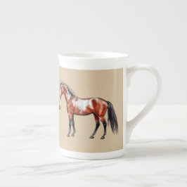 Caneca De Porcelana Pferd Spirit Westernpferd Illustration Digital  - 