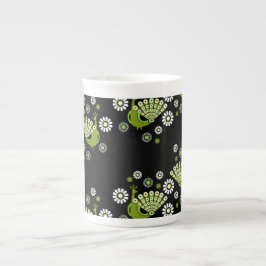 Caneca De Porcelana Pheasants Peacock Art