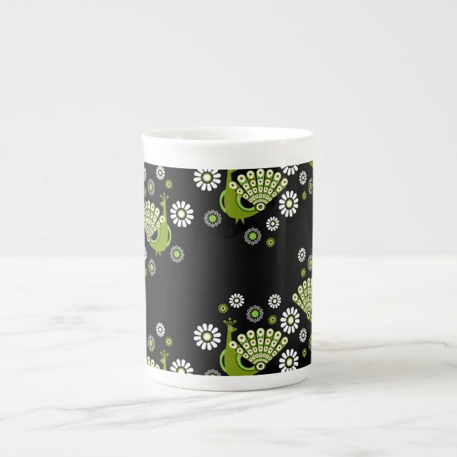 Caneca De Porcelana Pheasants Peacock Art (Frente)