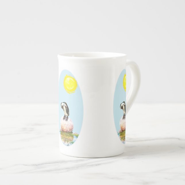 Caneca De Porcelana Pinguim Nápoles no Sol (Frente Esquerda)