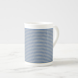 Caneca De Porcelana Pinstripe azul clássico