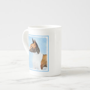 Caneca De Porcelana Pintura Basenji - Arte Original Custa