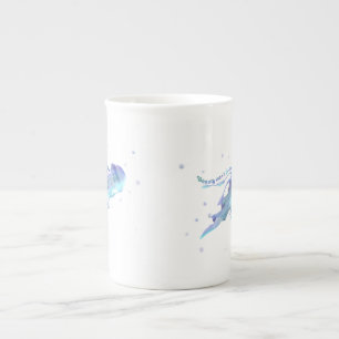 Caneca De Porcelana Pintura de águas-vivas com Coca-Cola
