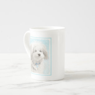 Caneca De Porcelana Pintura de Algodão de Tulear - Arte de Cachorro Or