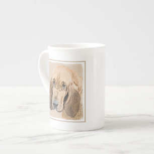 Caneca De Porcelana Pintura de galhões - Arte de Cachorro Original
