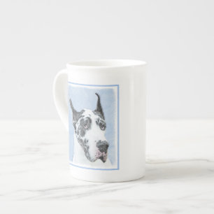 Caneca De Porcelana Pintura de Grande Dane (Harlequin) - Arte de Cacho