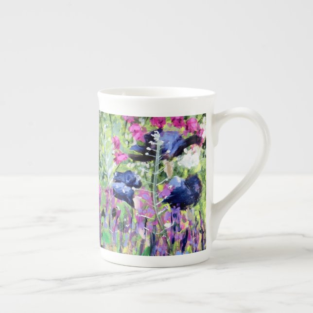 Caneca De Porcelana Pintura de óleo de flores de chelsea (Direita)