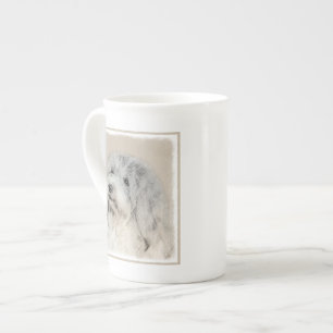 Caneca De Porcelana Pintura em Havanês (Dourada Sable) - Arte original